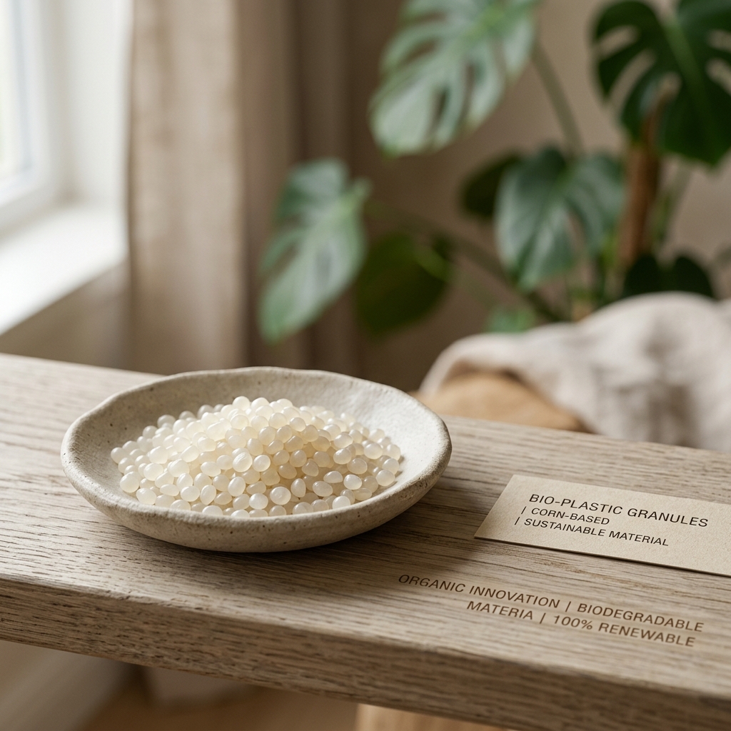 Cornstarch PLA granules - plant-based bioplastic material