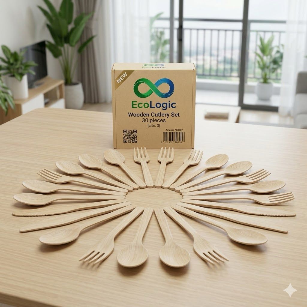 FSC Birchwood Cutlery Pack