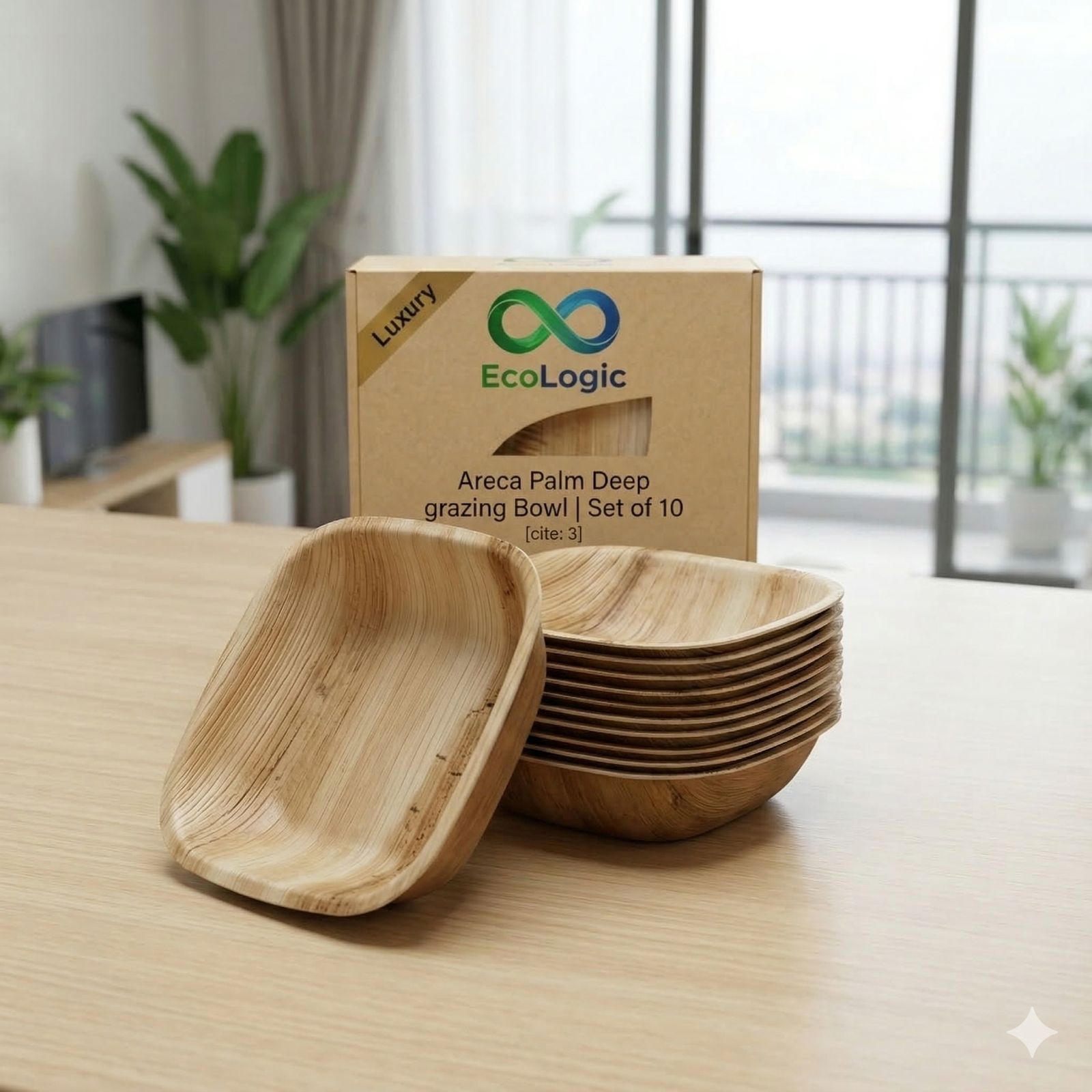 Areca Palm Leaf Plate 6inch