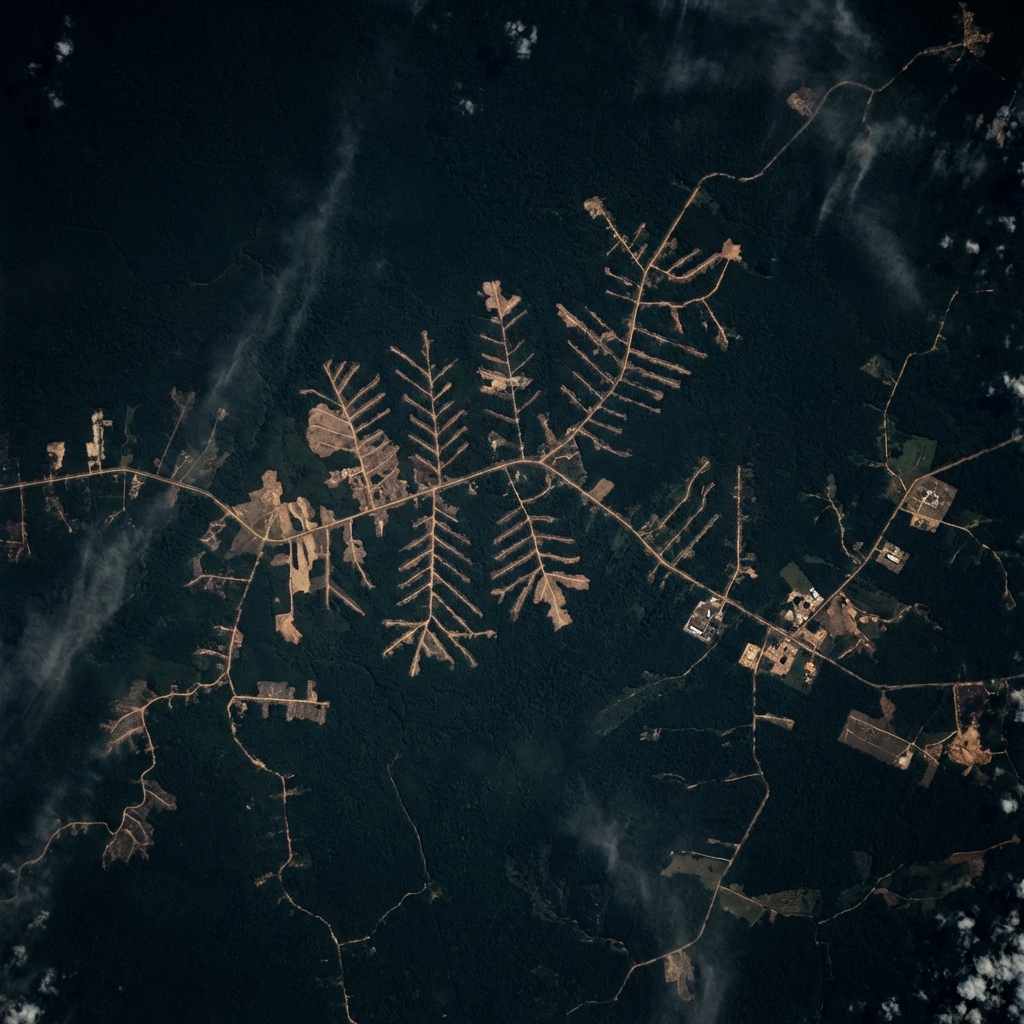 Amazon Rainforest satellite view